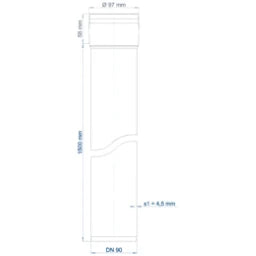 POLOPLAST PO Steckmuffenrohr POLO-KAL 3S DN 90/1500 – 102414