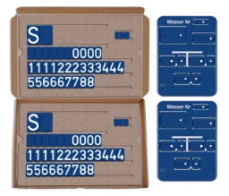 FRANKEN 140x200 Set Wasser Form B blau 2 Schilder + Feldermaterial, FP-System – 10801