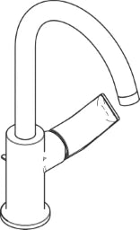 HANSGROHE HG Einhebel-Waschtischmischer Rebris E 210 Schwenkauslauf m.Zugstange chrom – 72576000
