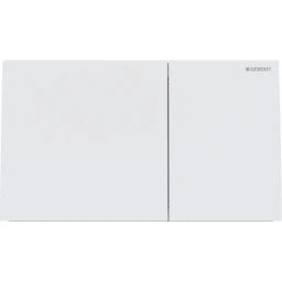 GEBERIT GE Betaetigungsplatte Sigma70 2-Mengen Edelstahl, mattweiss, square – 115.622.JT.1