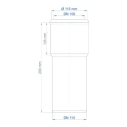 POLOPLAST PO WC Anschlussstück POLO-KAL DN 110 – 02371