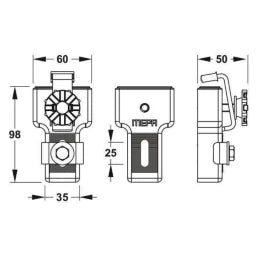 REHAU MEPA Wannenanker 3 Wannenanker, zwei davon mit Klemmbügel – 18961901021