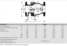 RESIDEO Resideo Rückflussverh. RV283S Flansch, pulverbeschichtet blau, DN 80 – RV283S-80A