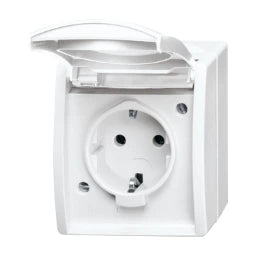 BUSCH-JAEGER FR AP Steckdose Ocean IP44, alpinweiß – 2CKA002083A0834