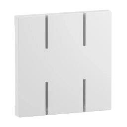 LEGRAND Seano 2-modulige Tastenabdeckung MyHome ohne Symbol, Farbe Ultraweiss – 765614