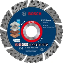 BOSCH POWER TOOLS EXPERT MultiMaterial Diamanttrennscheibe n, 125 x 22,23 x 2,2 x 12 mm – 2 608 900 660