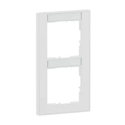 LEGRAND SEANO+ 2-fach Rahmen vertikal mit Beschr iftungsfeld, Farbausführung Ultraweiss – 765992