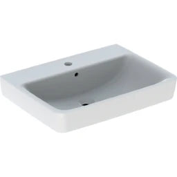 GEBERIT SANITAER Geberit Renova Plan WT 65x48cm weiß mit Hahnloch, mit Überlauf – 501.640.00.1