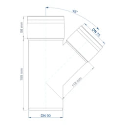 POLOPLAST PO Abzweig POLO-KAL XS DN 90/75/45Grad – 102834