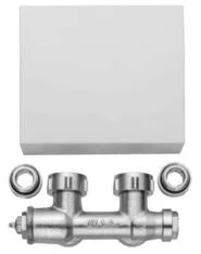 KERMI HEIZUNG Kermi Ventilhahnblock-Set Eckform Blende weiß – ZV01190001