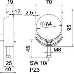 OBO Bügelschelle 2056 58-64mm Stahl tauchfeu erverzinkt – 1186762
