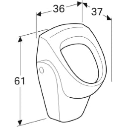 GEBERIT SANITAER Geberit Renova Urinal weiß – 235300000