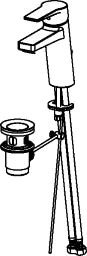 HANSA Hansa Twist XL WT-Einhandmischer mit Vollhebel, m.Ablaufgarn., chrom – 0901 2283