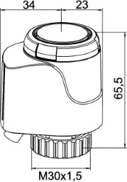 TA TA Thermischer Stellantrieb EMO T 24 V, stromlos geschlossen (NC) 2m – 1843-01.500