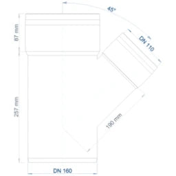 POLOPLAST PO Abzweig POLO-KAL XS DN 160/110/45Grad – 102242