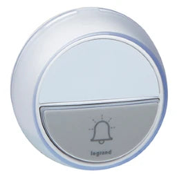 LEGRAND Funk Gong Set Komfort mit Gong mit Kling eltaster, 15 Melodien Farbe: Ultraweiß – 094252