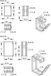 NIEDAX Sammelhalter Stahl für 15x YM 3x1.5 mm² – SHS 15