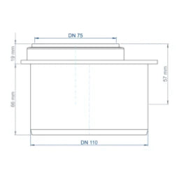 POLOPLAST PO Übergangsrohr kurz POLO-KAL DN 110/75 – 02877