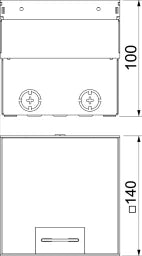 OBO Bodensteckdose mit 2-fach VDE-Steckdose 140x140x110 Edelstahl, rostfrei – 7368326