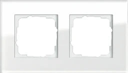 GIRA Rahmen 2fach Esprit Glas weiß – 021212