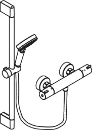 HANSGROHE HG Brausenkombi Crometta Vario/ Ecostat 1001 CL/Unica 650mm weiß/chrom – 27812400