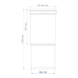 POLOPLAST PO Langmuffe POLO-KAL NG DN 125 – 02335