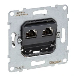 LEGRAND SEANO Einsatz Datendose 2 x RJ45, Kat. 6 A, UTP, ungeschirmt – 765061
