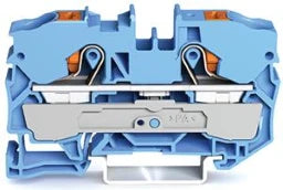 WAGO 2-Leiter-Durchgangsklemme mit Drücker 10 mm², blau – 2210-1204