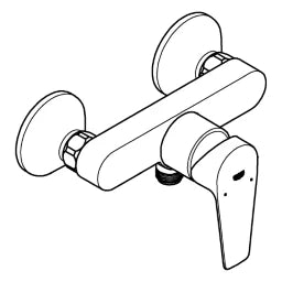 GROHE Grohe EH-Brausebatterie BauEdge 23635_1 Wandmontage eigensicher chrom – 23 635 001