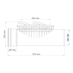POLOPLAST PO Reinigungsrohr POLO-EHP Control DN 160, blau – 01902
