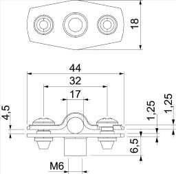 OBO Abstandschelle mit Gewindeanschluss M6 1 4-17mm Stahl galvanisch verzinkt – 1362417
