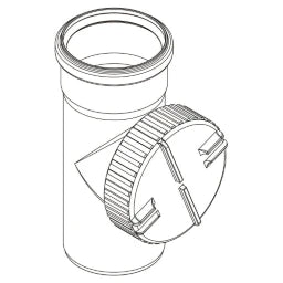 REHAU RAUPIANO PLUS Reinigungsrohr DN 110, mit Rohrreinigungseinsatz – 11215341004