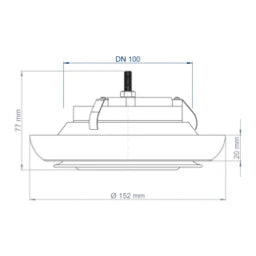 POLOPLAST PO Zuluftventil POLO-KWL DN 100, Verteilsystem DN 75 – 03048