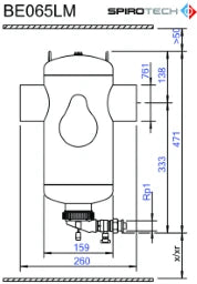 EDER SPIROTECH SpiroTrap Magnet DN65 mit Schweiss-Stutzen, 10bar/110 C – 2100023