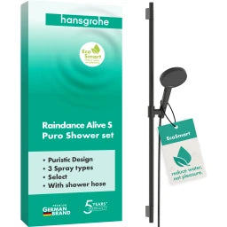 HANSGROHE HG Brauseset Raindance Alive Select S 125 3jet EcoSmart Uni.PuroS 900mm BBC – 24603340