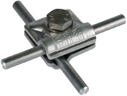 DEHN MV-Klemme Al f. Rd 8-10mm m. Sechskantschraube u. Federscheibe – 390551