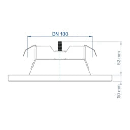 POLOPLAST PO Designventil POLO-KWL DN 100, Verteilsystem DN 75 – 03053
