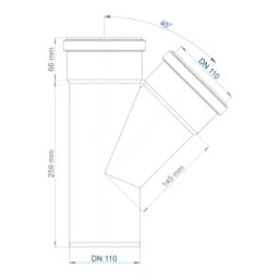 POLOPLAST PO Abzweig POLO-KAL NG DN 110/110/45Grad – 02230