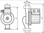 WILO Adapter G 1 1/2 /G2 f. Wilo-Pumpen mit Verschr.Anschl.DN25 auf Rohr DN30 – 4105914