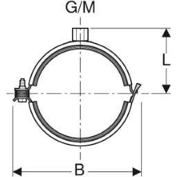 GEBERIT GE Silent-Pro Rohrschelle gedaemmt d75mm, M8/10 – 393.399.26.1