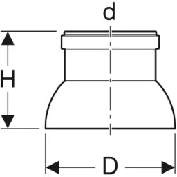 GEBERIT GE PE Dunsthut d125mm – 368.989.16.2