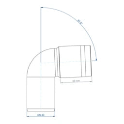 POLOPLAST PO Bogen POLO-KAL XS DN 40/87Grad – 102114