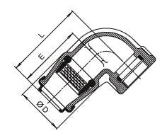 HAWLE Winkel Iso K 6410 5/4" 90 Grad AD 40 mm – 5005905