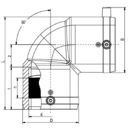 ALIAXIS Frialen E-Schweißwinkel W90 90° 2xMuffe da32mm SDR11 ÖVGW Wasser PN16 – 612093