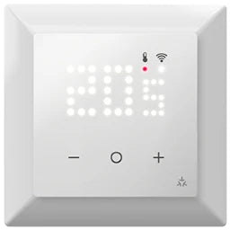 EBERLE Smart Home fähiger UP-Thermostat als Rau mregler, RAL 9010 glänzend 55x55, AC 230 – 557816056500