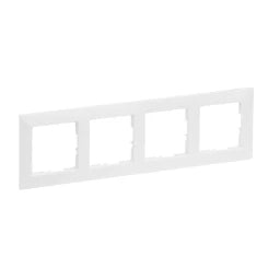 LEGRAND SEANO 4-fach Rahmen in der Farbausführun g Ultraweiss – 765174