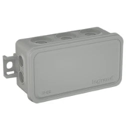 LEGRAND Mini Plexo Abzweigdose, 80 x 43 x 34 mm (HxBxT), IP 55, 10 Membran-Einführungen – 092004