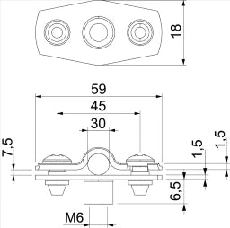 OBO Abstandschelle mit Gewindeanschluss M6 2 5-30mm Stahl galvanisch verzinkt – 1362428