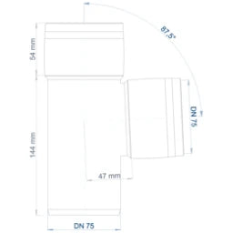 POLOPLAST PO Abzweig POLO-KAL XS DN 75/75/87Grad – 102223
