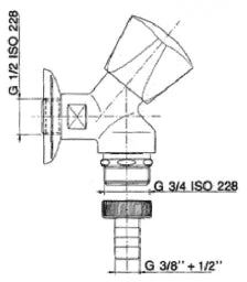 STROHM-MOFÉM ZRT. Teka Laser Auslaufventil 1/2" mit Schlauchverschr. u.Rückflussverhinderer – 1004181